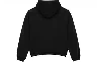 Balenciaga Letter Embroidered Hoodie Black