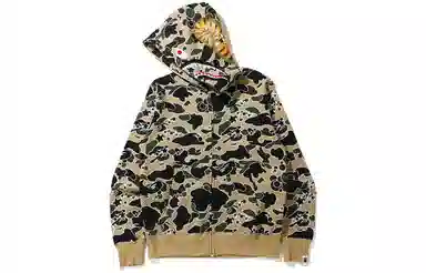 A BATHING APE Sta Camo Shark Zip Hoodie