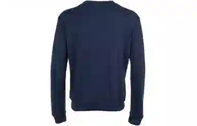 Saint Laurent Logo Crewneck Sweatshirt Navy