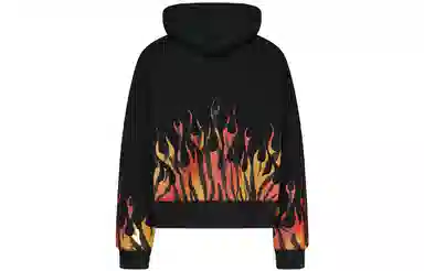 Palm Angels Tiger Flame Hoodie Black