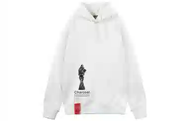 NORVINCY Printed Hoodie White