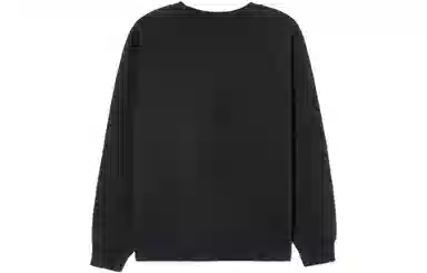 中国李宁 刺绣宽松套头休闲卫衣 情侣款 黑色