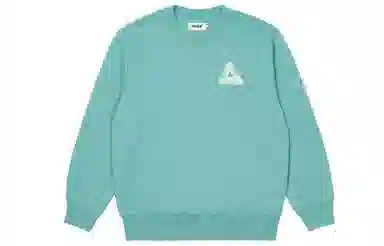 PALACE FW21 Slub Crew Green Logo