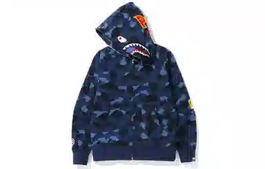 A BATHING APE Shark Hoodie Navy