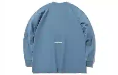 中国李宁 运动时尚系列 宽松针织运动圆领卫衣 男款 牛仔蓝