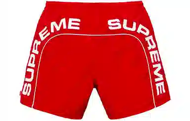 Supreme SS18 Arc Logo Water Short Red Logo