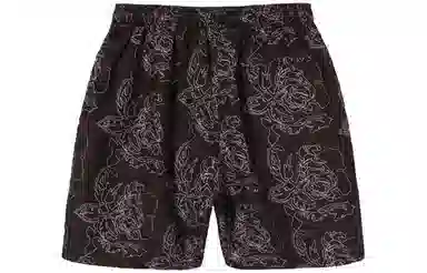 Stussy Embroidered Floral Shorts Black