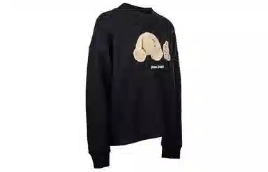 Palm Angels Bear Print Sweatshirt Black
