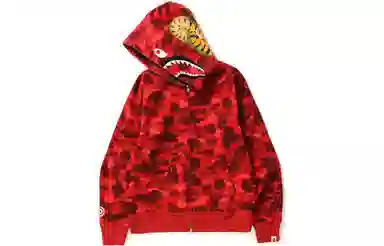 A BATHING APE Color Camo Shark Full Zip Hoodie