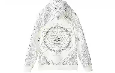 NORVINCY Geometric Print Hoodie