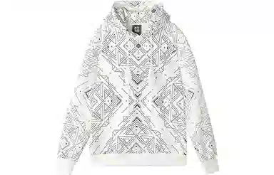 NORVINCY Geometric Print Hoodie
