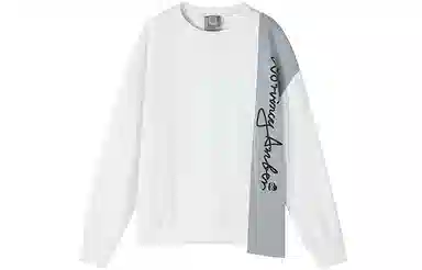 NORVINCY Letter Print Colorblock Crewneck Sweatshirt