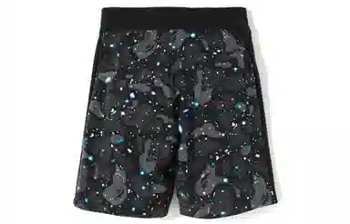 A BATHING APE Space Camo Shark Sweat Shorts