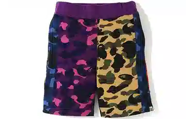 BAPE Mix Camo Crazy Sweat Shorts Multi