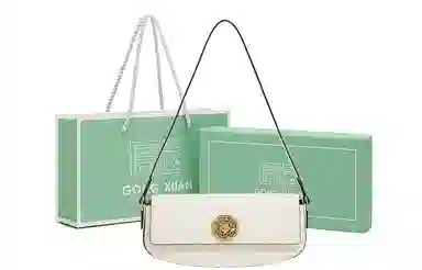 宫选 八面玲珑系列单肩腋下包优雅时尚腋下法棍包 女款