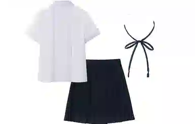 东鲸岁时记 紫川附中纯色短袖衬衫制服套装 女款 紫色  开学季