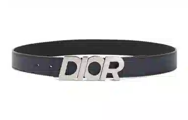 DIOR Smooth Buckle Leather Belt Blue
