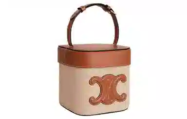 CELINE Triomphe Box Beige Brown