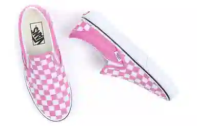 Vans Slip-On Classic Pink White Checkerboard