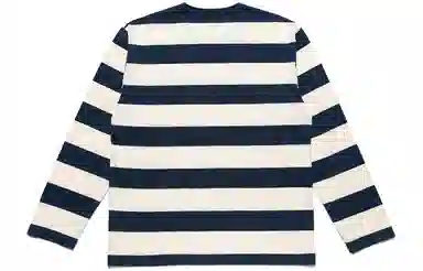 HUMAN MADE SS21 Striped Logo Crewneck Long Sleeve Tee