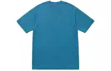 Supreme SS18 Overdyed Pocket Tee Washed Dark Blue LogoT