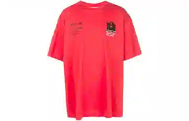 OFF-WHITE Mona Lisa SS19 Red Tee