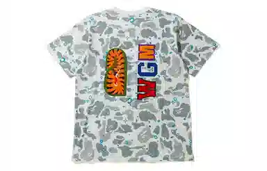 A BATHING APE Space Camo Shark Tee