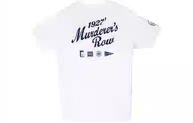 New Era Blue Logo Straight T-Shirt White