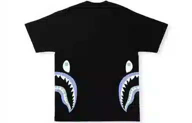 BAPE SS22 Text Code Camo Side Shark Tee T