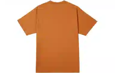 New Era Letter Print Crewneck Tee Orange