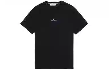 Stone Island Logo Print T-Shirt Black