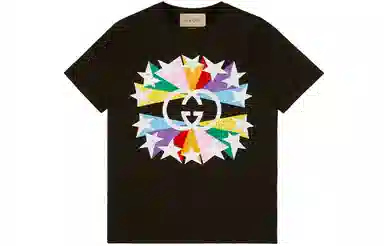 Gucci Interlocking G Star Logo T-Shirt Black