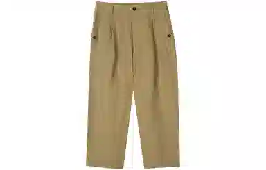 速写 纯色宽松八分休闲裤 男女同款