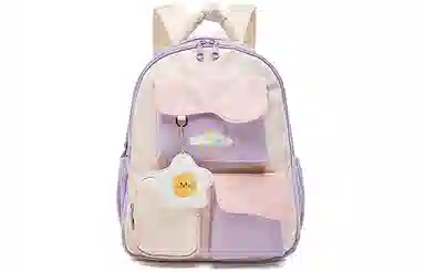 音魅 新款小学初中学生上课韩版原创可爱萌趣拉链 牛津纺 背包书包双肩包 女款 蓝色