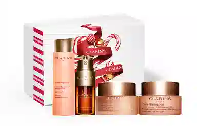 娇韵诗 黄金双萃焕颜弹力修护四件套装 限量版礼盒装 滋润修护