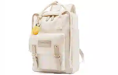 音魅 大容量旅行初高中学生大学生上课韩版 尼龙 电脑包旅行书包背包双肩包 常规 女款 米白/浅绿