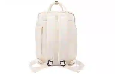 音魅 大容量旅行初高中学生大学生上课韩版 尼龙 电脑包旅行书包背包双肩包 常规 女款 米白/浅绿