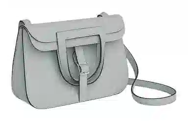 HERMES Halzan 25 Clemence Bleu Pale