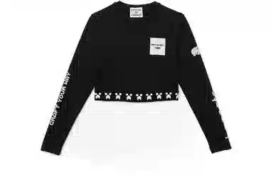 Lacoste SS22 Logo Print Long Sleeve Tee Black