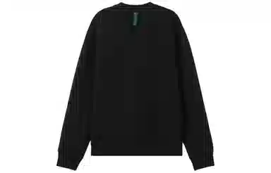 Lacoste SS22 Big Croc Crewneck Sweatshirt Black