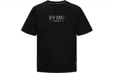 EVISU Logo Cartoon Print Crewneck T-Shirt