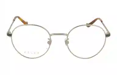 Gucci Oval Metal Optical Frame Silver