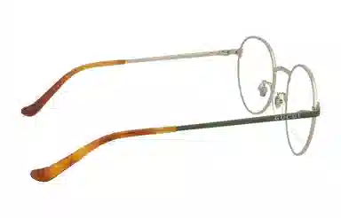 Gucci Oval Metal Optical Frame Silver