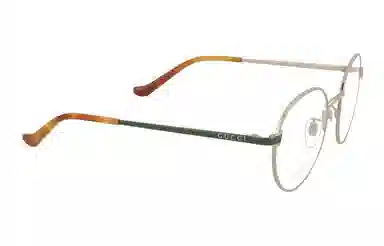 Gucci Oval Metal Optical Frame Silver