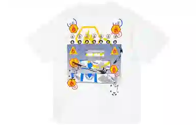 Cav Empt SS22 Geometric Print T-Shirt White