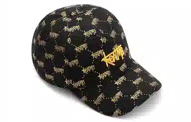 肯默 高街老花棒球帽满印鸭舌帽嘻哈潮流遮阳帽子 男女同款 黑黑/黑金