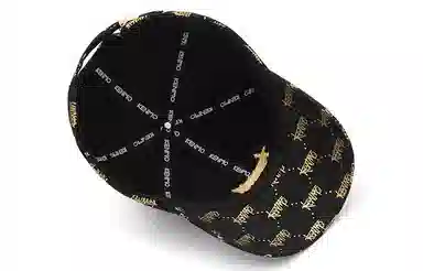 肯默 高街老花棒球帽满印鸭舌帽嘻哈潮流遮阳帽子 男女同款 黑黑/黑金