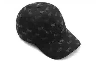 肯默 高街老花棒球帽满印鸭舌帽嘻哈潮流遮阳帽子 男女同款 黑黑/黑金