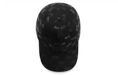 肯默 高街老花棒球帽满印鸭舌帽嘻哈潮流遮阳帽子 男女同款 黑黑/黑金