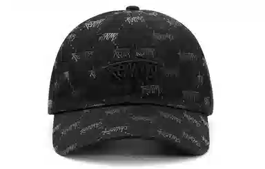 肯默 高街老花棒球帽满印鸭舌帽嘻哈潮流遮阳帽子 男女同款 黑黑/黑金